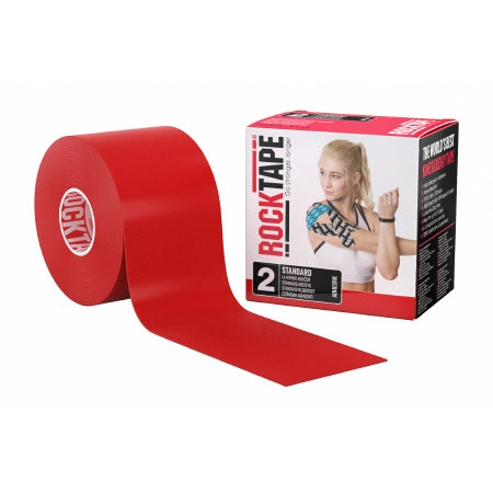 Patterson Medical Supply  081678648 Kinesiology Tape Rock Tape Red 2 Inch X 5 Yard Cotton / Nylon NonSterile