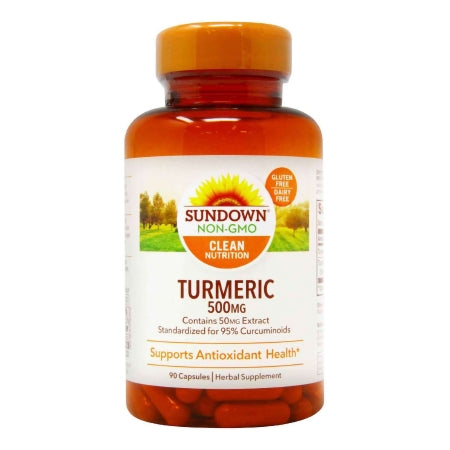 US Nutrition  03076851571 Turmeric 500 mg Strength Capsule 90 per Bottle