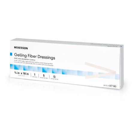 McKesson Brand 87180 Absorbent Gelling Fiber Dressing McKesson 3/4 X 18 Inch Ribbon