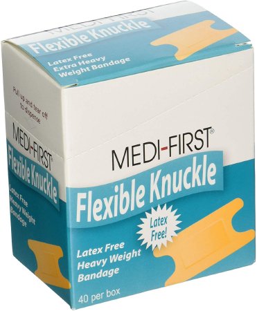 Medique Products  61678 Adhesive Strip Medi-First 3/4 X 4-1/2 X 5 Inch Fabric Knuckle Tan Sterile