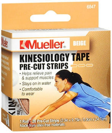 Mueller Sports Medicine  6847-1 Kinesiology Tape Beige 2 Inch X 5 Yard Adhesive NonSterile