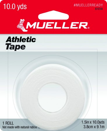 Mueller Sports Medicine  6101A Athletic Tape Mueller White 1-1/2 Inch X 10 Yard Adhesive NonSterile