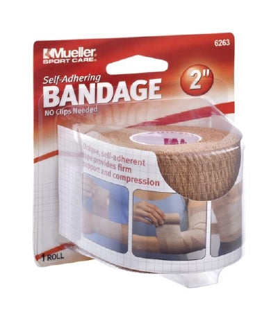 Mueller Sports Medicine  6263 Cohesive Bandage Mueller 2 Inch X 5 Yard Self-Adherent Closure Beige NonSterile Standard Compression