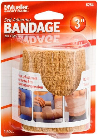 Mueller Sports Medicine  6264 Cohesive Bandage Mueller 3 Inch X 5 Yard Self-Adherent Closure Beige NonSterile Standard Compression