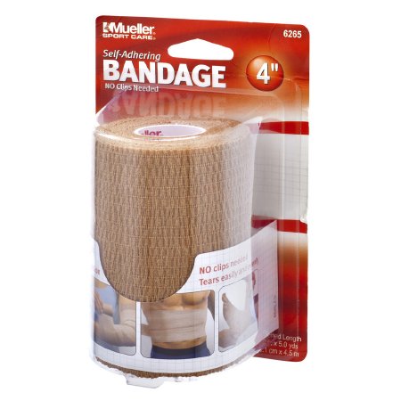 Mueller Sports Medicine  6265 Cohesive Bandage Mueller 4 Inch X 5 Yard Self-Adherent Closure Beige NonSterile Standard Compression