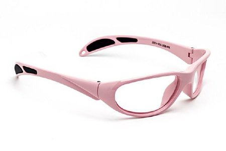 Wolf X-Ray 14133-PK Radiation Protection Glasses Wolf Cityliner Wraparound Clear Tint Glass Lens Pink Frame Over Ear One Size Fits Most