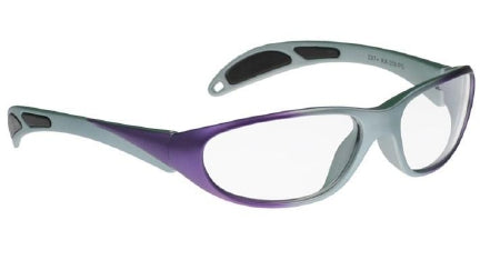 Wolf X-Ray 14133-PG Radiation Protection Glasses Wolf Cityliner Wraparound Clear Tint Glass Lens Purple / Gray Frame Over Ear One Size Fits Most