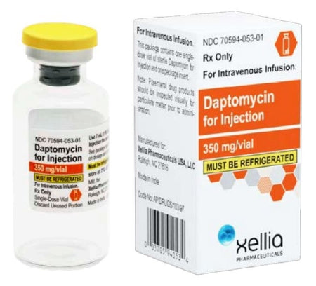 Xellia Pharmaceuticals  70594005301 Daptomycin, Preservative Free 350 mg Injection Single-Dose Vial