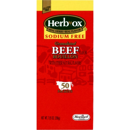 Hormel Food Sales 23371 Instant Broth Herb-Ox Sodium Free Beef Flavor Bouillon Flavor Liquid 8 oz. Individual Packet