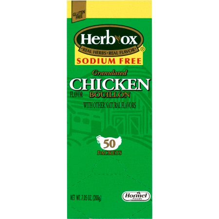 Hormel Food Sales 36087 Instant Broth Herb-Ox Sodium Free Chicken Flavor Liquid 8 oz. Individual Packet