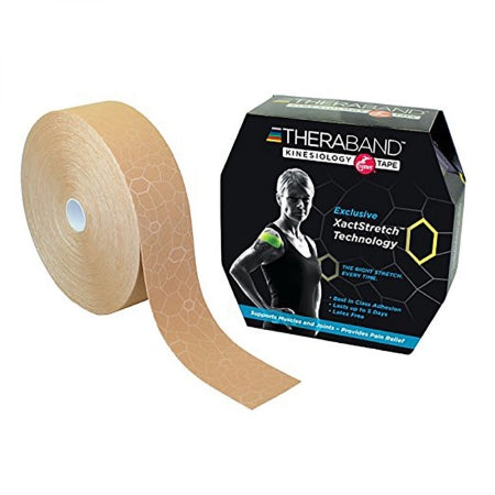 Patterson Medical Supply  081664184 Kinesiology Tape Theraband Beige 2 Inch X 34 Yard Cotton / Spandex NonSterile