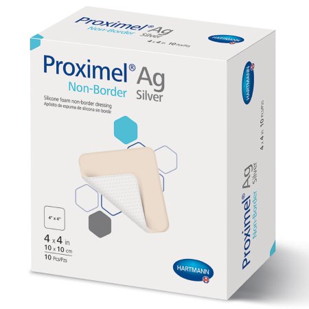 Hartmann  15713117 Silver Foam Dressing Proximel Ag Non-Border 4 X 4 Inch Square Sterile