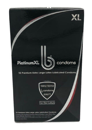 B Holding Group  850281004248 Condom Platinum XL b Lubricated Large