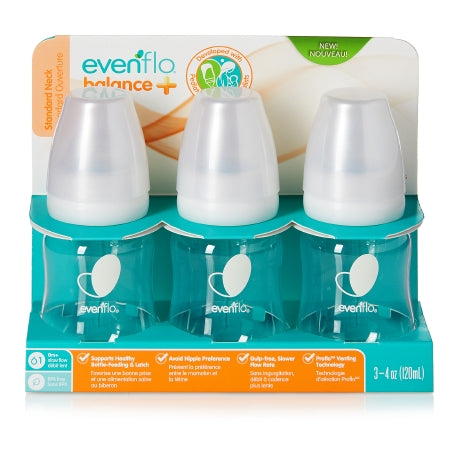 Evenflo 1094311 Baby Bottle Evenflo Feeding Balance + Standard Neck 4 oz. Food Grade Material