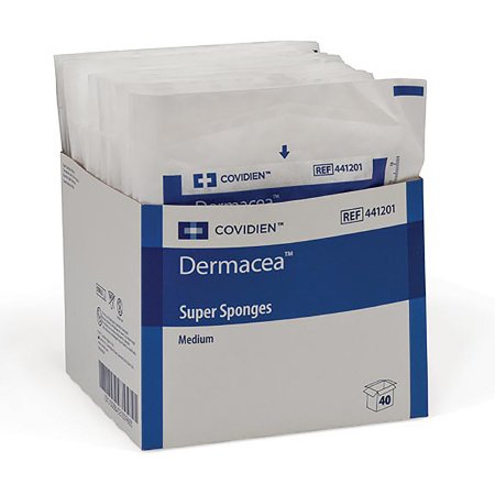 Cardinal  441201 Gauze Sponge Dermacea 6 X 6-3/4 Inch 2 per Pack Sterile 12-Ply Rectangle