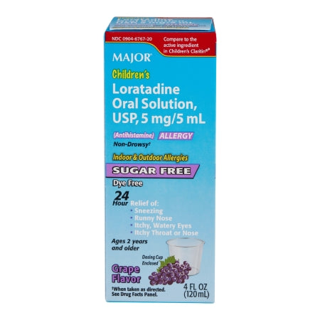 Major Pharmaceuticals  00904676720 Allergy Relief 5 mg / 5 mL Strength Oral Solution 4 oz.