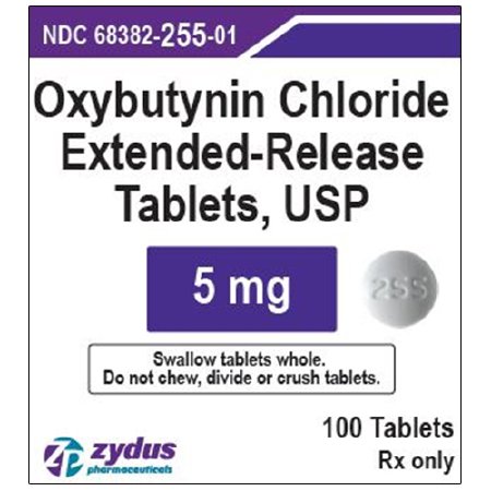 Zydus Pharmaceuticals  68382025501 Oxybutynin Chloride 5 mg Tablet Bottle 100 Tablets