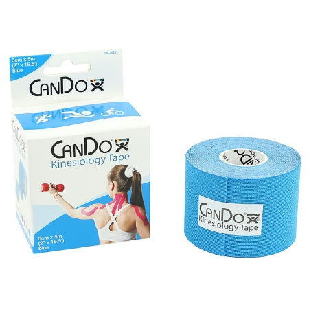 Fabrication Enterprises  24-4851 Kinesiology Tape CanDo Blue 2 Inch X 5 Yard Cotton / Rayon NonSterile