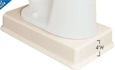 Alimed  2970008819 Bariatric Toilet Riser Medway  4 Inch Height White 800 lbs. Weight Capacity