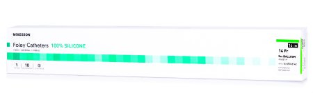 McKesson Brand 16-SFOL514C Foley Catheter McKesson 2-Way Coude Tip 5 cc Balloon 14 Fr. Silicone