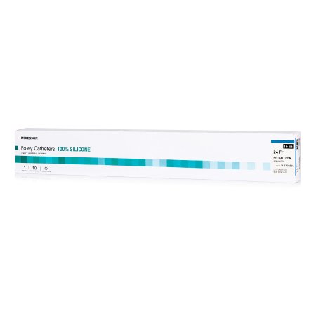 McKesson Brand 16-SFOL524 Foley Catheter McKesson 2-Way Standard Tip 5 cc Balloon 24 Fr. Silicone