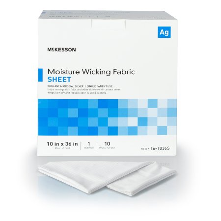 McKesson Brand 16-1036S Silver Moisture Wicking Fabric McKesson 10 X 36 Inch Rectangle Sterile