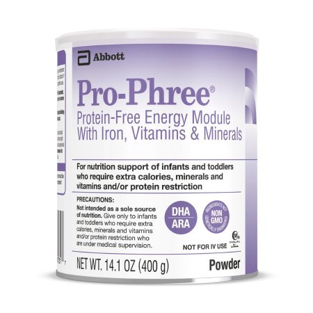 Abbott Nutrition 67030 Pediatric Oral Supplement Pro-Phree 14.1 oz. Can Powder Protein-Free / Iron / Vitamins / Minerals