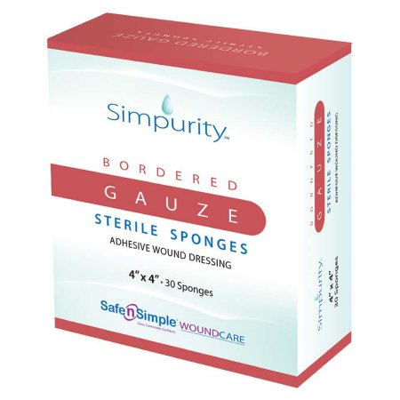 Safe N Simple  SNS52316 Gauze Sponge Simpurity 4 X 4 Inch 2 per Pouch Sterile 12-Ply Square