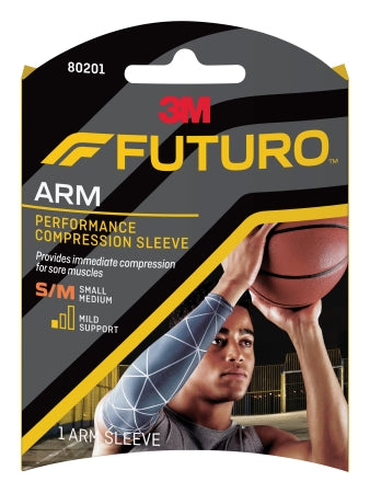 3M 80201EN Compression Sleeve Futuro Performance Small / Medium Gray Arm