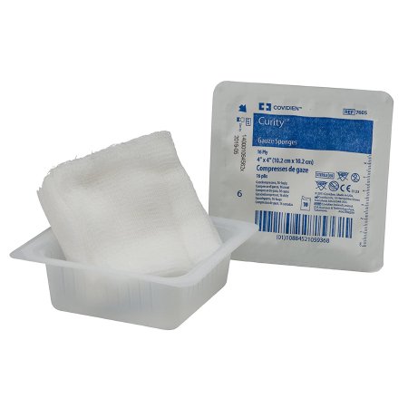 Cardinal  7605- Gauze Sponge Curity 4 X 4 Inch 10 per Tray Sterile 16-Ply Square