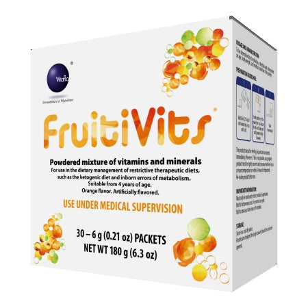 Vitaflo USA LLC 51325 Oral Supplement FruitiVits Orange Flavor Powder 6 Gram Individual Packet