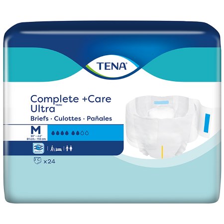 Essity HMS North America Inc 69962 Unisex Adult Incontinence Brief TENA Complete + Care Ultra Medium Disposable Moderate Absorbency