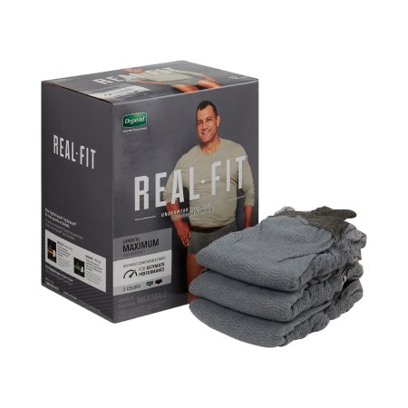 Kimberly Clark 50983 Male Adult Absorbent Underwear Depend Real Fit Pull On with Tear Away Seams Large / X-Large Disposable Heavy Absorbency