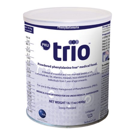 Vitaflo USA LLC 51813 Oral Supplement PKU trio Vanilla Flavor Powder 400 Gram Can