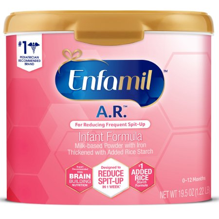 Mead Johnson 498204 Infant Formula Enfamil A.R. 19.5 oz. Canister Powder Added Rice Spit Up