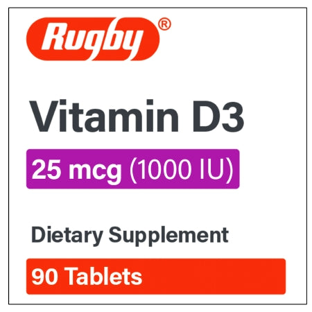 Major Pharmaceuticals  80681016800 Vitamin Supplement Vitamin D3 25 mcg Strength Tablet 90 per Bottle