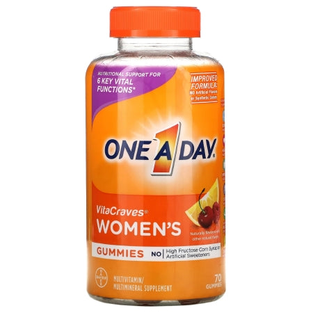 Bayer  01650058683 Multivitamin Supplement VitaCraves Women's Gummy 80 per Bottle Assorted Fruit Flavors