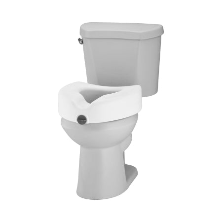 Nova Ortho-Med  8350-R Locking Raised Toilet Seat Nova 5 Inch Height White 300 lbs. Weight Capacity