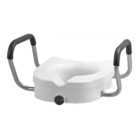 Nova Ortho-Med  8351-R Raised Toilet Seat with Detachable Arms Nova 5 Inch Height White 300 lbs. Weight Capacity