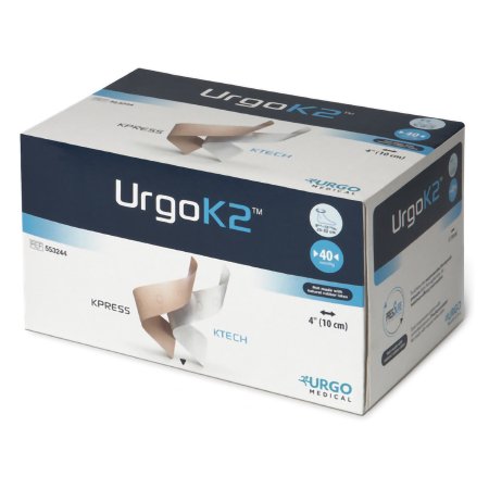 Urgo Medical North America LLC  553244 2 Layer Compression Bandage System URGOK2 4 X 9-3/4 X 12-1/2 Inch Self-Adherent Closure Tan / White NonSterile Large 40 mmHg