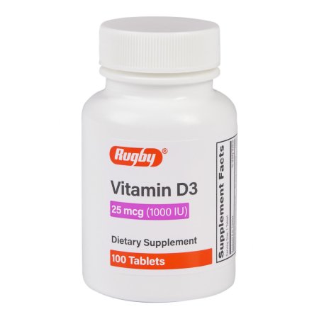 Major Pharmaceuticals  80681016900 Vitamin Supplement Vitamin D3 1000 IU Strength Tablet 100 per Bottle