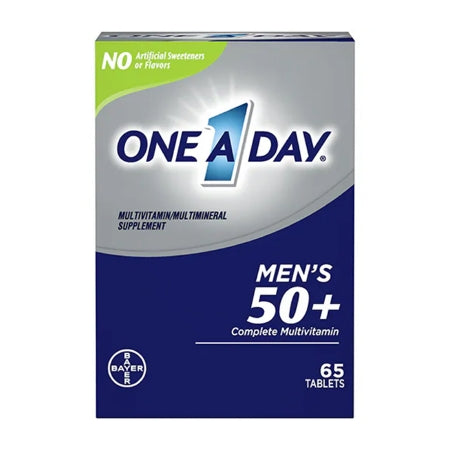 Bayer  01650058702 Multivitamin Supplement One-A-Day Mens 50+ Healthy Advantage Vitamin A / Ascorbic Acid 3500 IU - 120 mg Strength Tablet 65 per Bottle