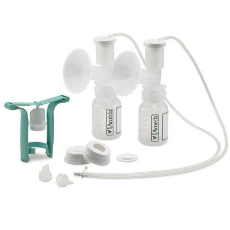 Ameda Inc 17152 Breast Milk Collection System with One-Hand Breast Pump Adapter Ameda Dual HygieniKit For Ameda Breast Pumps