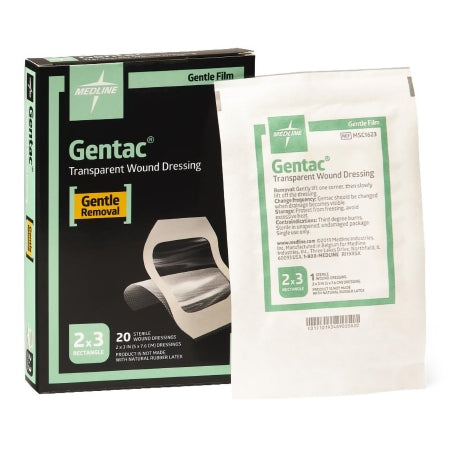 Medline  MSC1623 Transparent Wound Dressing Gentac 2 X 3 Inch 1 Tab Delivery Rectangle Sterile