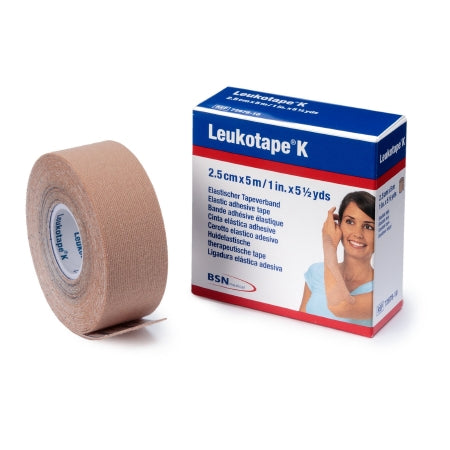 BSN Medical  7297810 Orthopedic Corrective Tape Leukotape K Beige 1 Inch X 5-1/2 Yard Cotton / Polyacrylate NonSterile