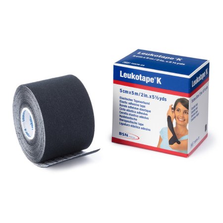 BSN Medical  7297823 Orthopedic Corrective Tape Leukotape K Black 2 Inch X 5-1/2 Yard Cotton / Polyacrylate NonSterile