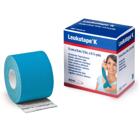 BSN Medical  7297824 Orthopedic Corrective Tape Leukotape K Light Blue 2 Inch X 5-1/2 Yard Cotton / Polyacrylate NonSterile