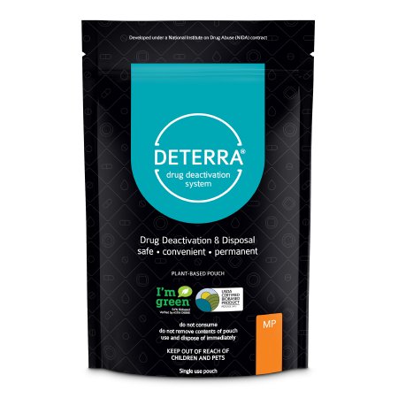 Verde Environmental Technologies Inc  7018-CASE Drug Disposal Pouch Deterra Medium, 45 Pill or 6 Patch or 6 oz. Liquid Capacity