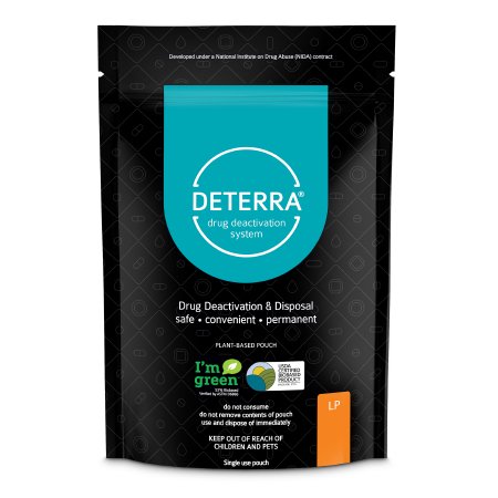 Verde Environmental Technologies Inc  7025-CASE Drug Disposal Pouch Deterra Large, 90 Pill or 12 Patch or 12 oz. Liquid Capacity