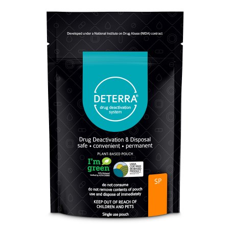 Verde Environmental Technologies Inc  7001-CASE Drug Disposal Pouch Deterra Small, 15 Pill or 2 Patch or 2 oz. Liquid Capacity